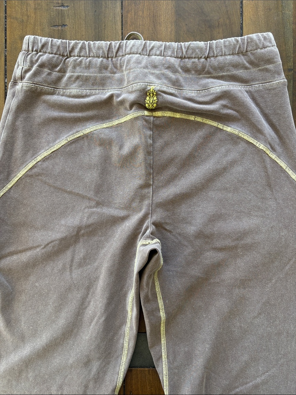 Free people flow flare High-Waist Drawstring Flare Pants in Olive - Picture 6 of 9